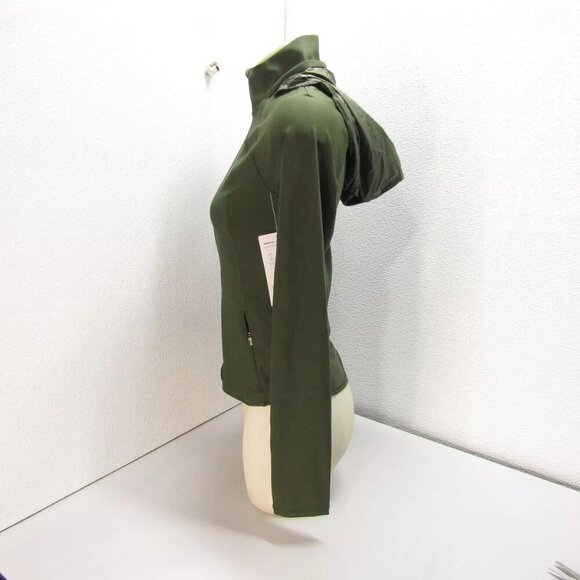 NEW ATHLETA Womens Interval Workout Jacket Hooded Aspen Green Size XS - Picture 11 of 12